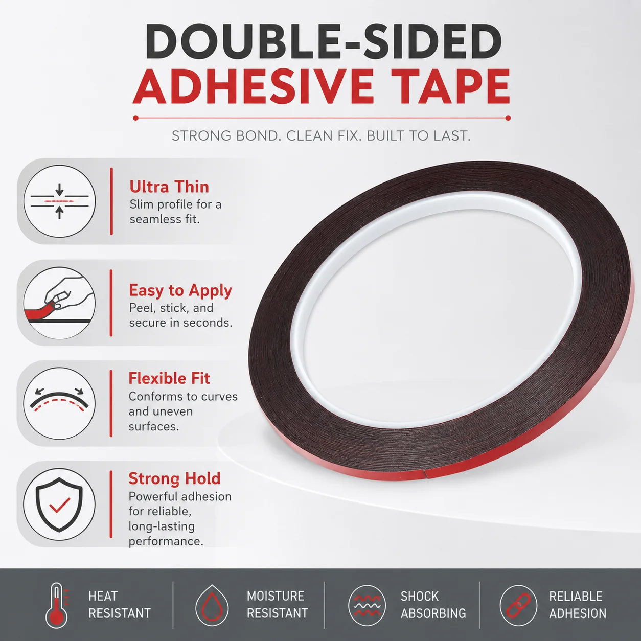 10M Double-Sided Tape For Mobile Phone Repair 2/3/5/10mm Self-Adhesive Foam Sticker For Touch Screen LCD Panel Cellphone Fix