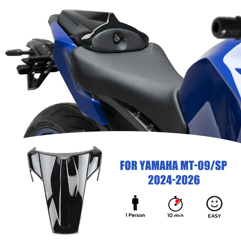 

Motorcycle Carbon Fiber Rear Seat Cowl Fairing Black Cover, Rear Pillion Seat Cowl Accessories New For Yamaha MT09 SP 2024-2026