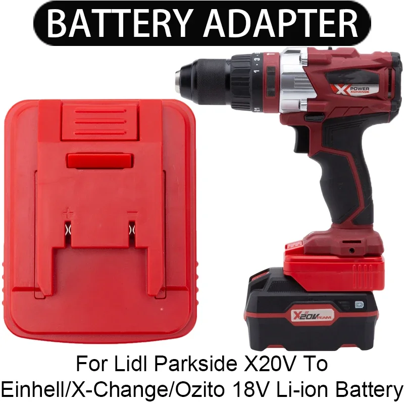 

Battery Adapter/Converter for Einhell/X-Change/Ozito 18V Li-ion tools to Lidl Parkside X20V Li-ion Battery Adapter