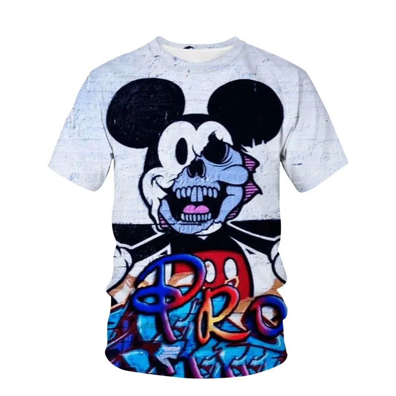 

Disney Men's Short Sleeve Crew Neck Oversized T Shirt Classic Funny Mickey Mouse Funny Anime Movie T Shirt Fashion Men T Shirt