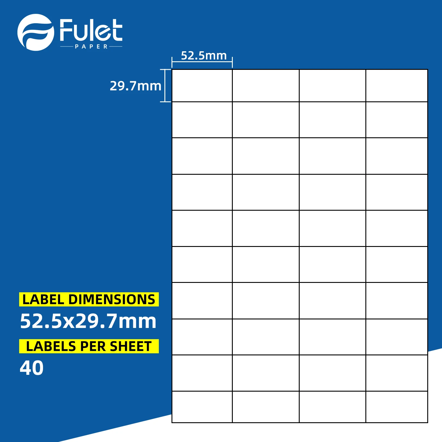 40 labels per A4 sheet size 210x297mm 100 sheets matte sticker paper label sheet  for laser and inkjet printers