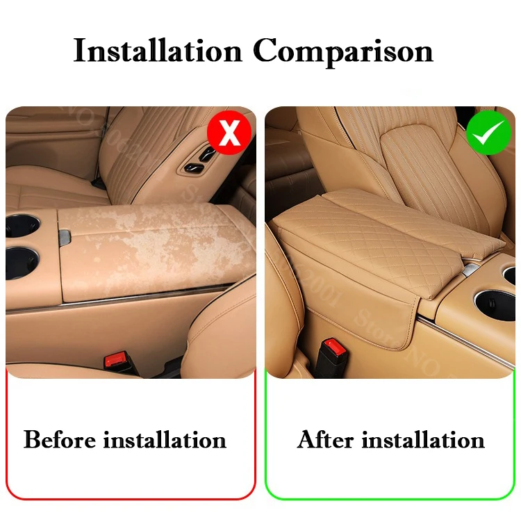 For Voyah Dream 2025 2026 2027 Car Armrest Box Pads Center Console Armrest Cushion Leather Heightened Mat Anti-fatigue Accessory