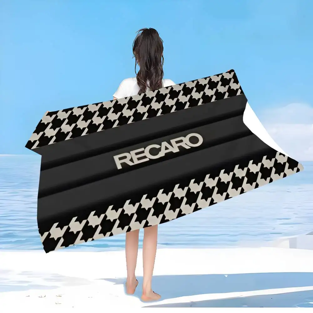 R-Recaro Logo Anime Beach Swimming Towel Soft Absorbent Washcloth Children's Gifts For Kids Travel Camping Gym