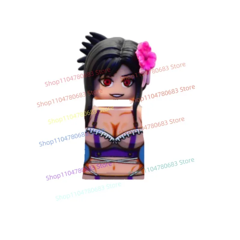 

Строительные блоки MOC, фиолетовая одежда, кавайная миниатюрная кукла, сборная модель, орнамент, аниме, игровой декор, игрушка в подарок, коллекционная