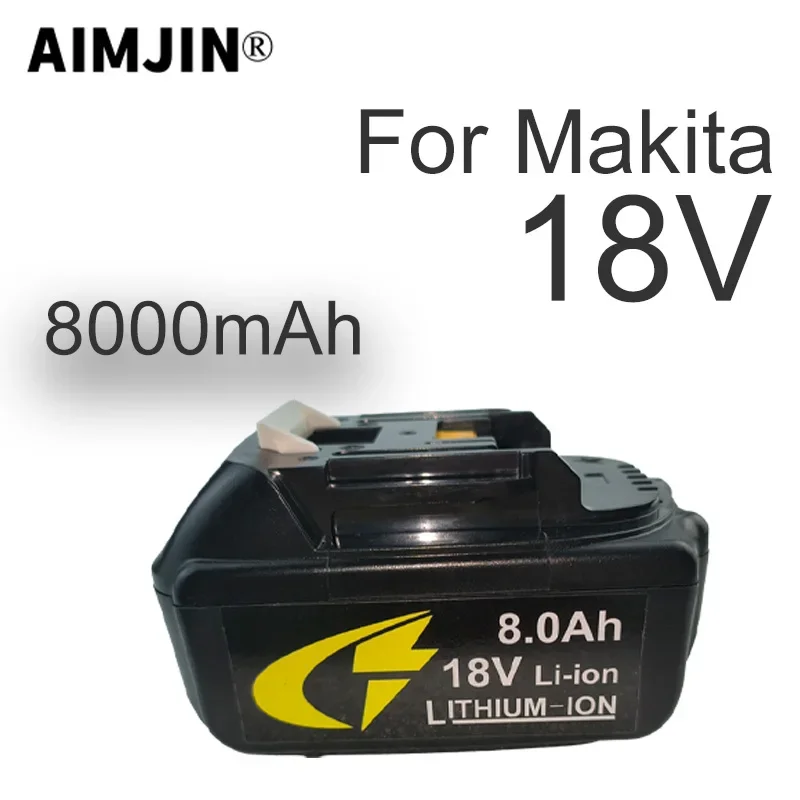 

Rechargeable Battery with LED for Makita, Power Tool Replacement, 18V, 8000mAh,BL1830, BL1830B, BL1840, BL1850, BL1850B