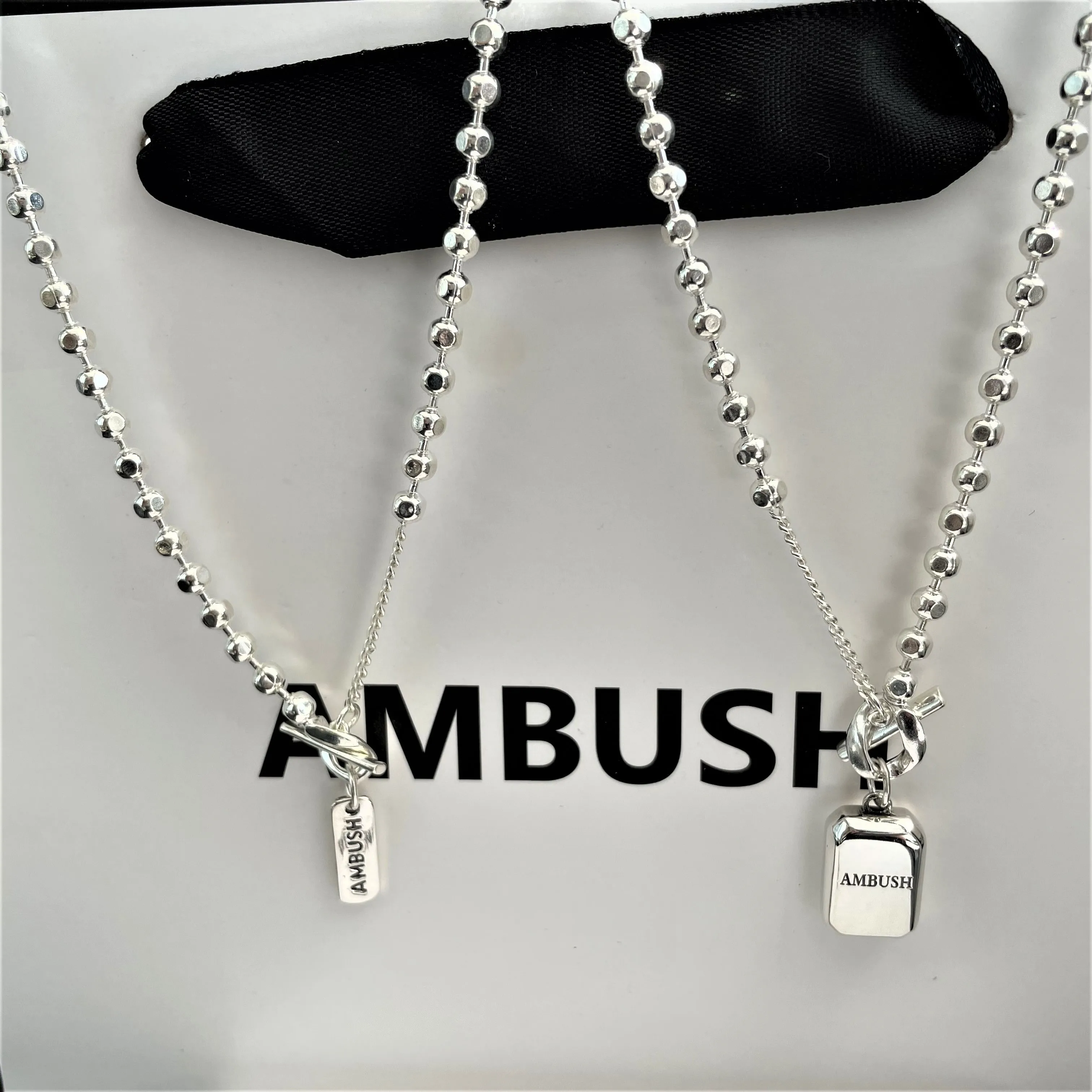 XCSZ AMBUSH necklace S925 sterling silver particle splicing design necklace  Valentine's Day gift