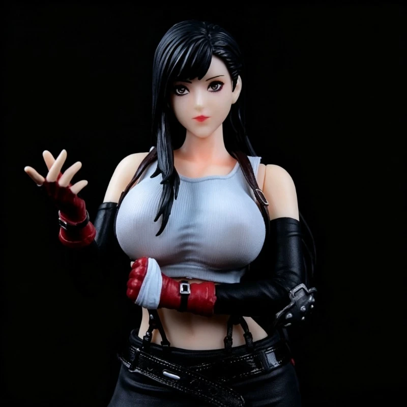 High aesthetic toy dolls sexy beauty Tifa Lockhart Game and anime peripherals toy collectibles figure bookshelf ornament model
