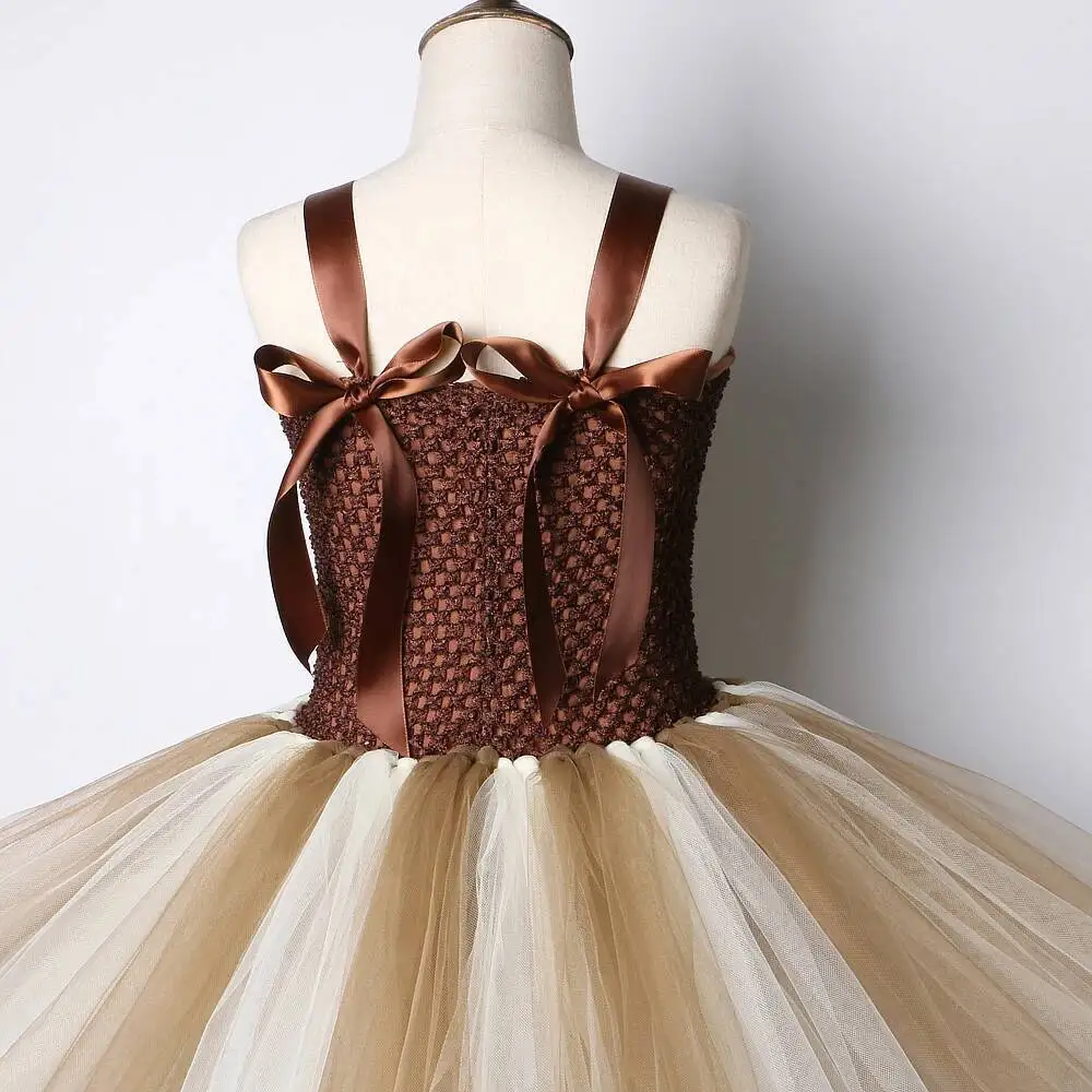 Cute Toddler Girl Giraffe Dress Cartoon Animal Performance Costume Set for Kids Halloween Costumes Girls Christmas Tutu Dresses