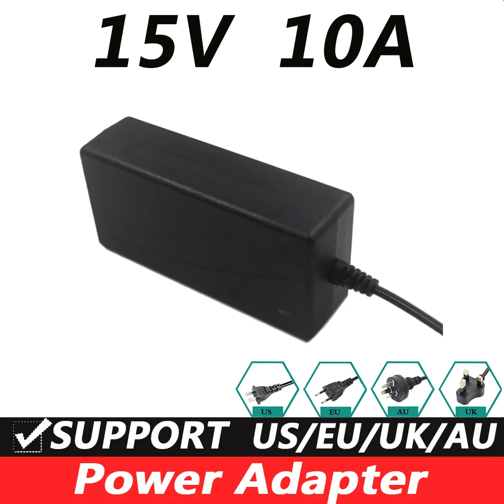 

15V 10A Power Adapter 150W Monitoring Light With DC Power Switch Power Amplifier Pull Rod Audio Charger