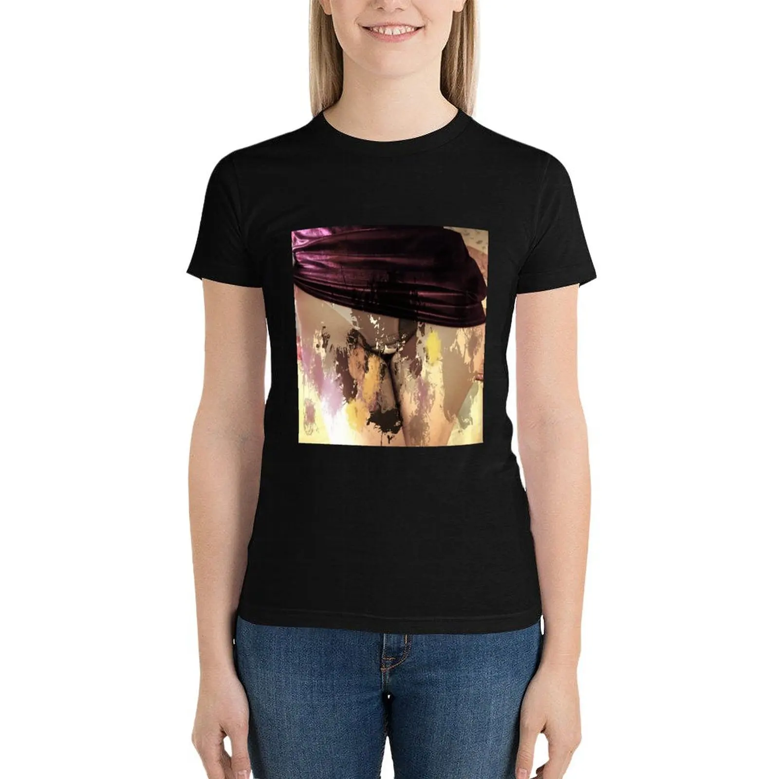 Abstract T-Shirt female Aesthetic clothing Short sleeve tee t-shirt dress for Women plus size