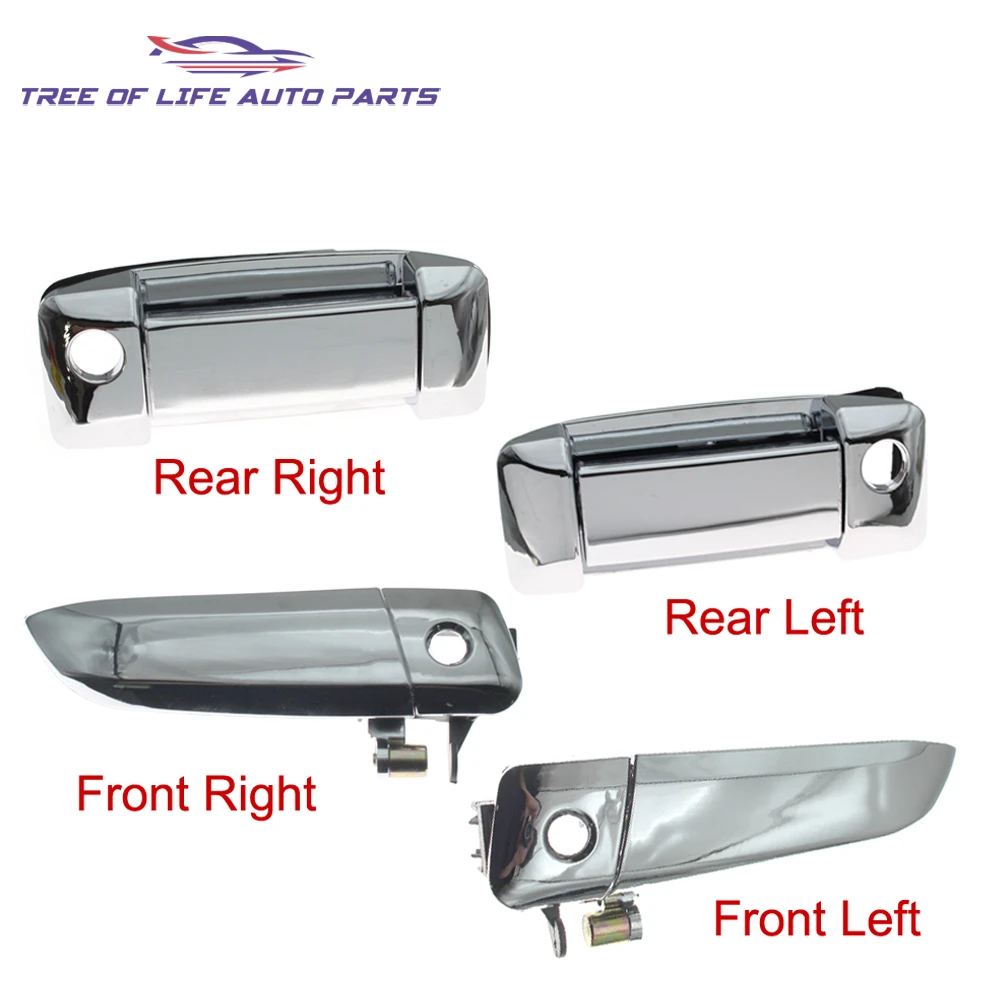 Manija de puerta exterior deslizante delantera izquierda derecha de coche cromada Exterior para Toyota Hiace Commuter Quantum 2005-2018 69210-26040
