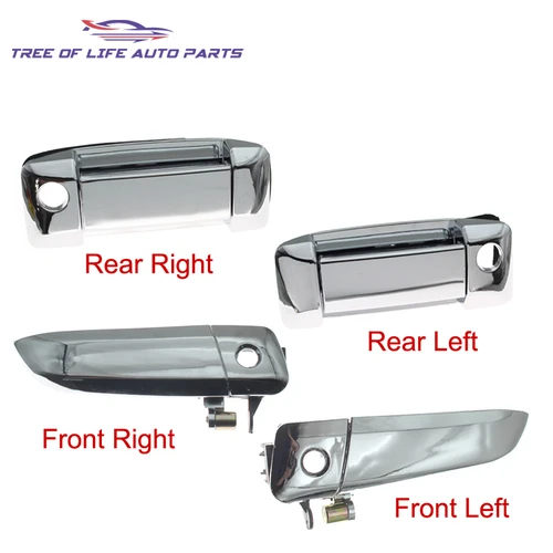 Manija de puerta exterior deslizante delantera izquierda derecha de coche cromada Exterior para Toyota Hiace Commuter Quantum 2005-2018 69210-26040