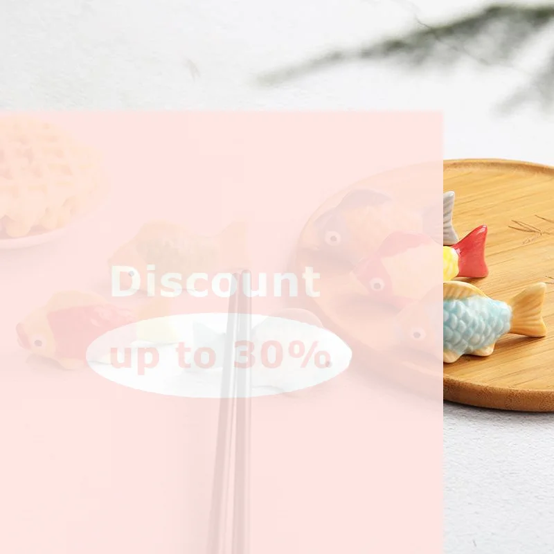 [Cute Ceramic Fish Chopstick Rest Goldfish Chopstick Holder Tableware Rack]