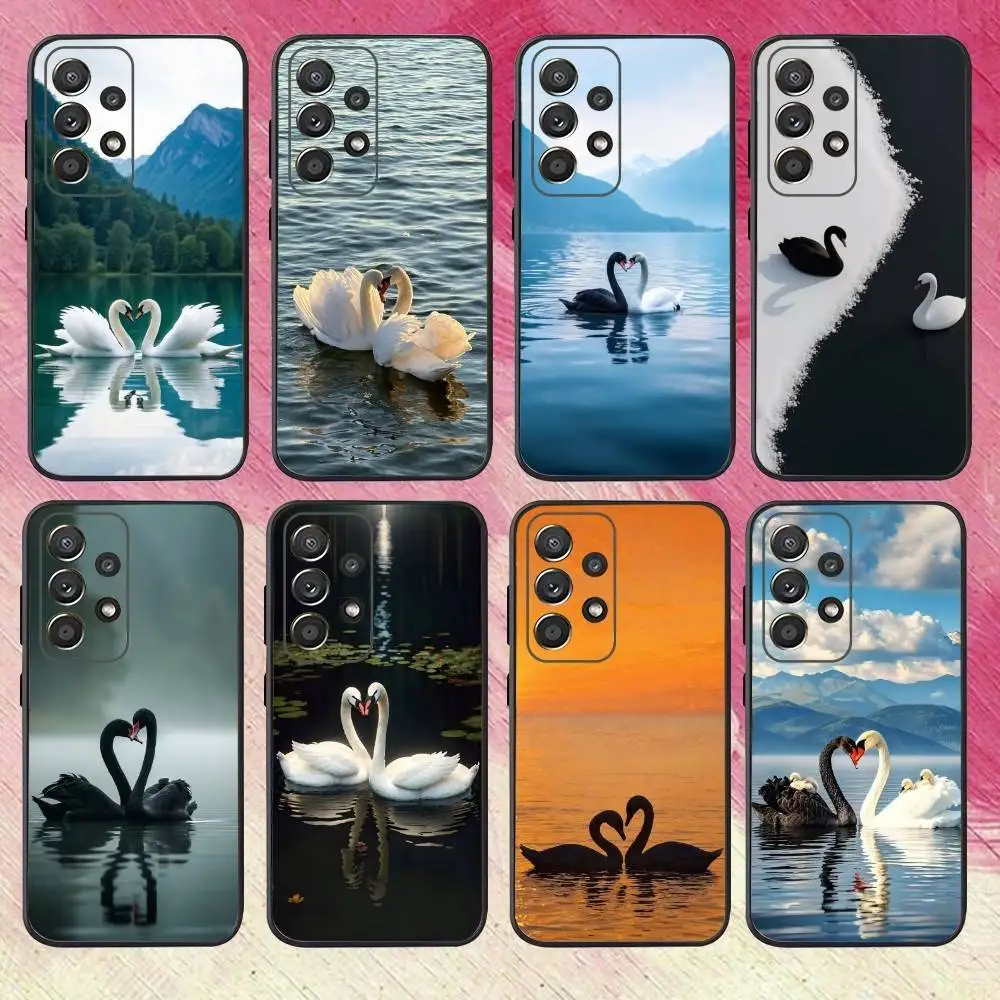 

S-Swan12 Photography Phone Case For Samsung S25,S24,S21,S22,S23,S30,Ultra,S20,Plus,Fe,Lite,Note,10,9,5G Black Cover
