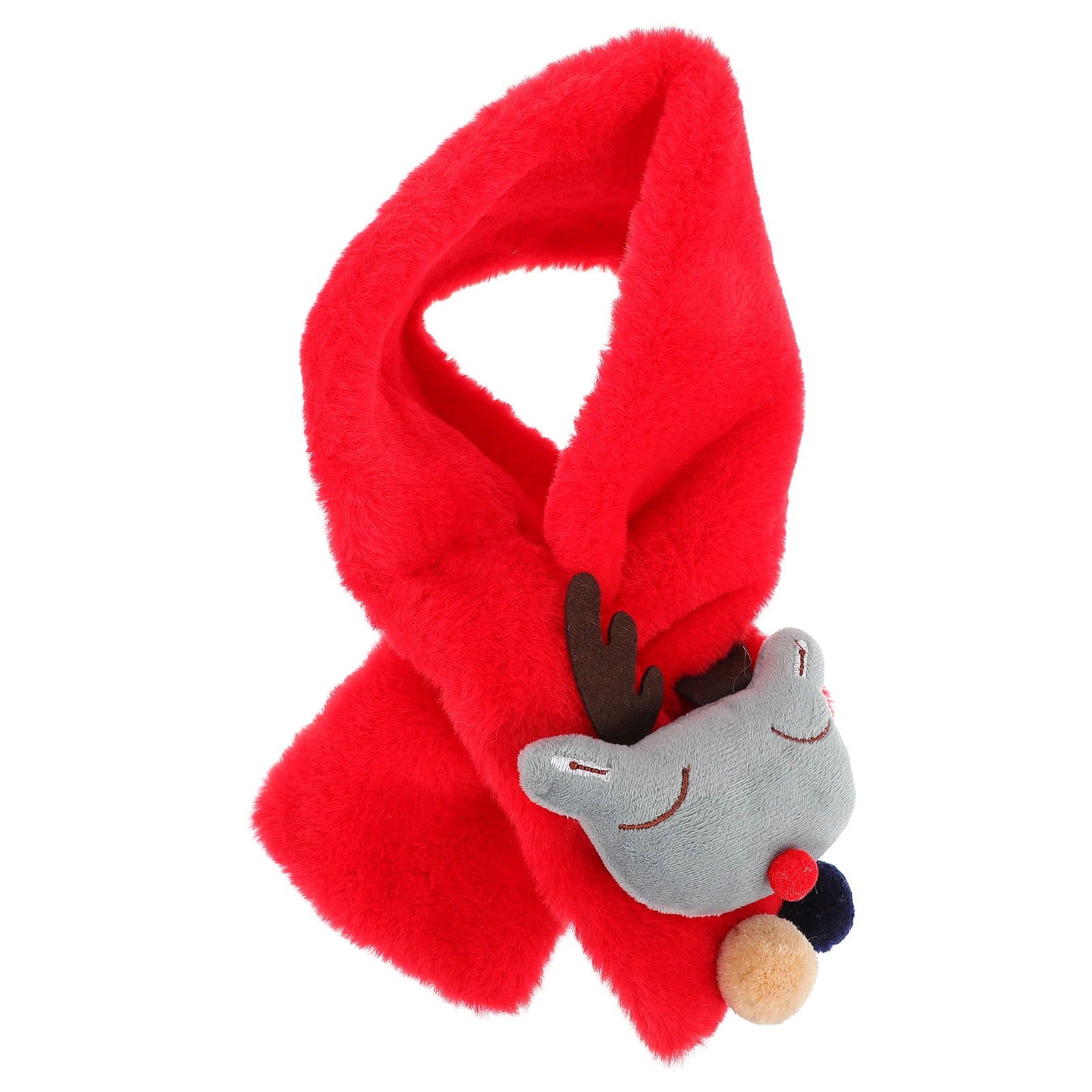 

Kids Christmas Children Warm Scarf Elk Decor Polyester Material Lovely Touch Kids Christmas Scarf Comfortable Gift