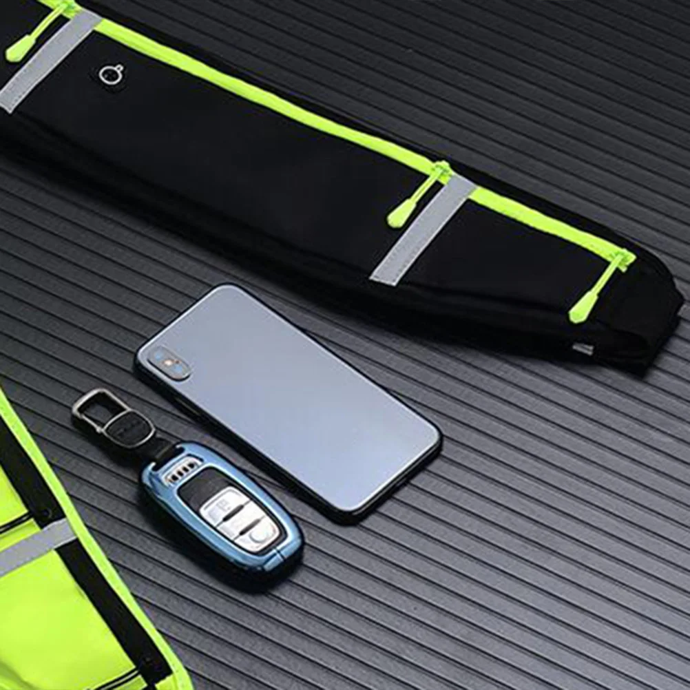 

Running Waist Bag Black Lightweight Waterproof Pouch High-Quality Sports Belt for Mobile Phone Cash Adjustable Strap for Outdoor