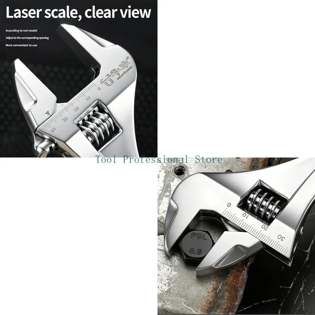 57QF Thin Body Adjustable Spanner for Home Maintenance and Install Tasks