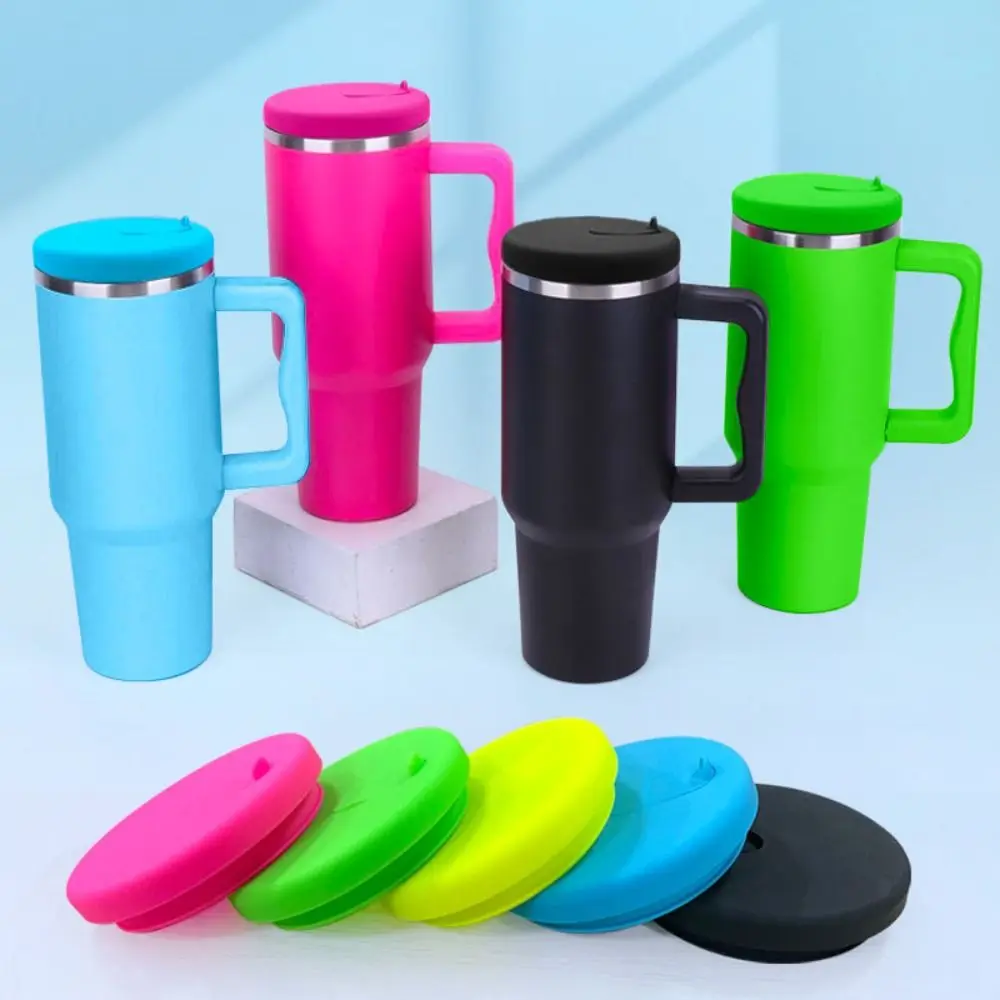 New Scratch-proof Silicone Sealing Cup Cover Water Cup Accessories Round Shape Silicone Cup Cover Dustproof Ice Cup Lids for