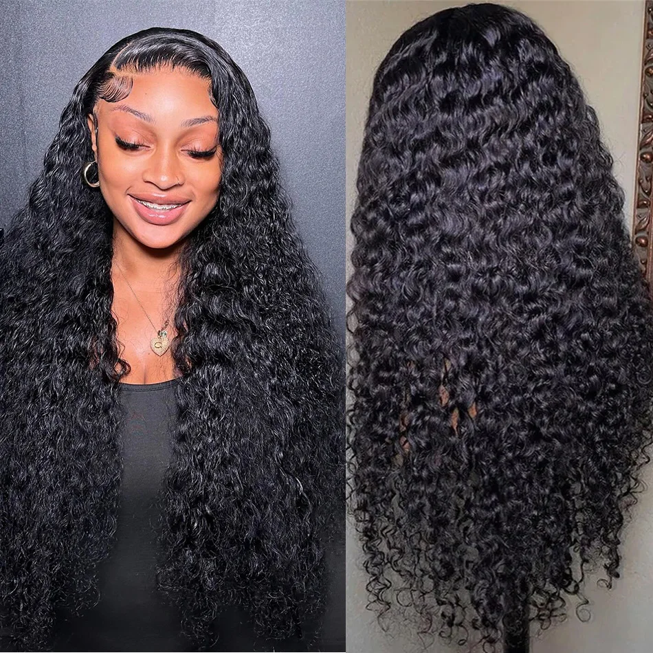 40 Inch 13x6 hd lace frontal wig human hair Curly Wig Women 200 density human hair wig 13x4 Lace Front Cheap Brazilian hair Wigs