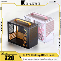 JONSBO Z20 MATX Case TYPE-C Desktop Office Side-Transparent Desktop ITX Computer Case Supports 240Water Cooling Removable Handle