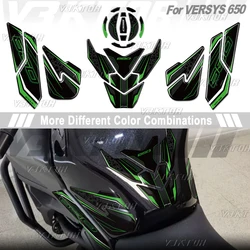 3D Resin Tank Pad Sticker Motorcycle Fuel Tank Protection Decal For Versys650 Versys 650 2024 2023 2022
