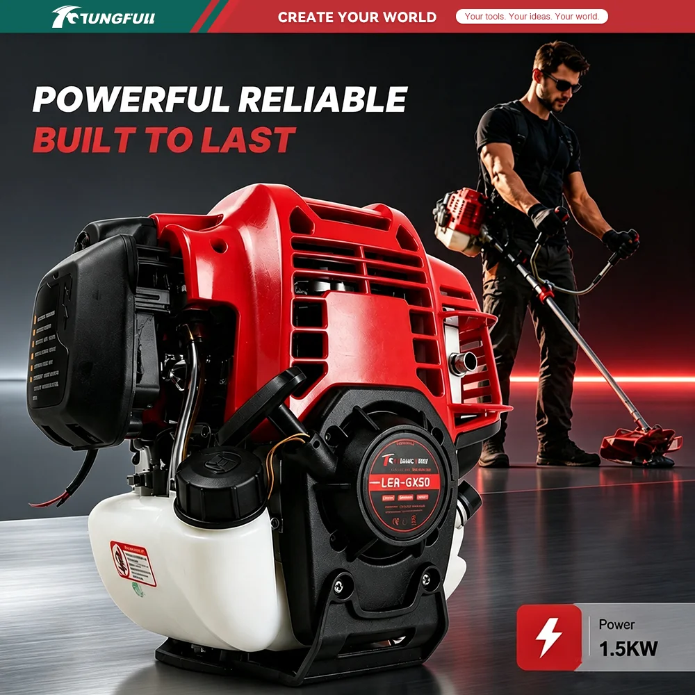 GX35 4‑Stroke Gasoline Engine Single Cylinder Air‑Cooled Petrol Motor For Brush Cutter Grass Trimmer Garden Power Equipment GX50