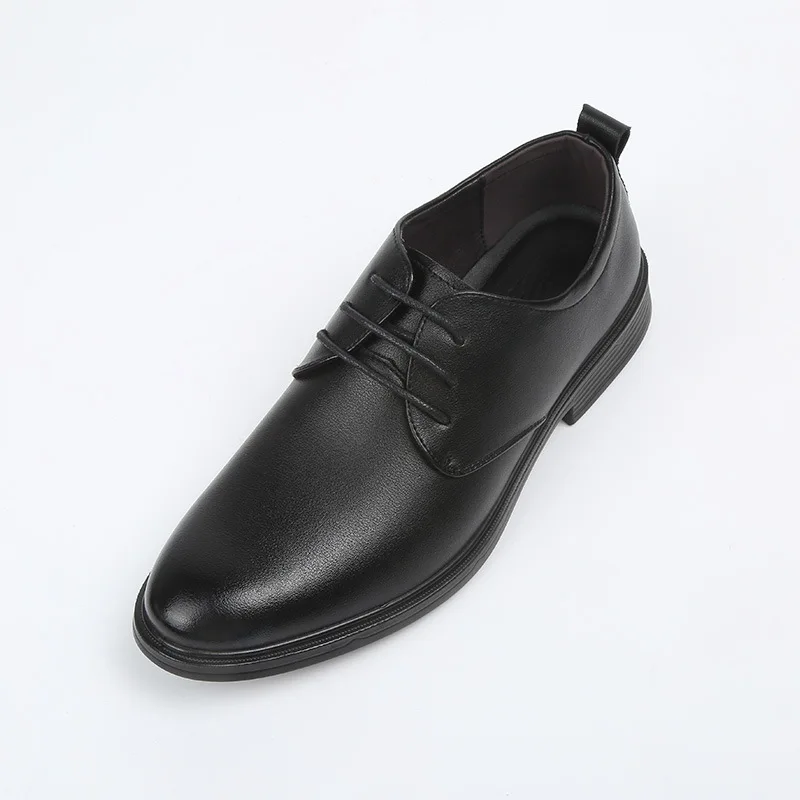 Men's Business Dress Leather Shoes Lace up Wedding Groom Shoes Super Fiber Commuter Hotel Interview Work Shoes Wholesale