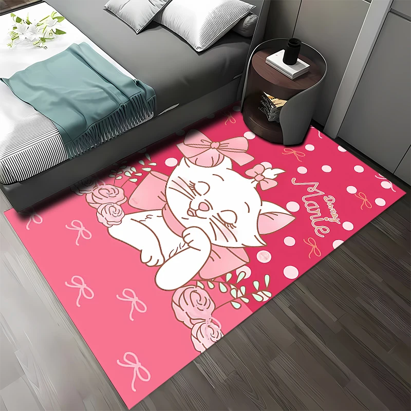 Disney Marie Cute Cat Pattern Rug for Living Room Area Carpet Bathroom Mat Creative Doormat Bedroom Mat Home Decor Cameras