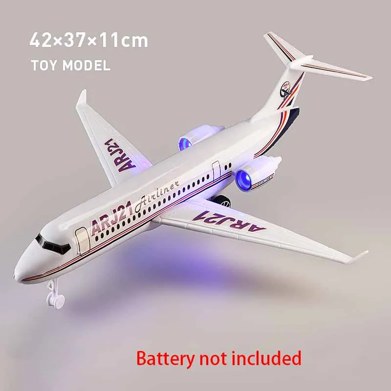 42cm dzieci elektryczne zabawki samoloty ze światłami/muzyka duży realistyczny model samolotu symulacja samolotu bezwładność zabawka prezent dla chłopca