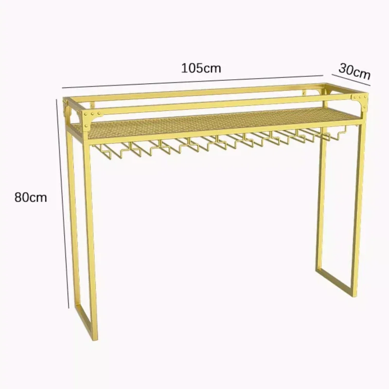 Space-Saving Countertop Wine Glass Holder with Drip Tray Multi-Purpose Barware Organizer for Kitchen Dining Room Wine Rack