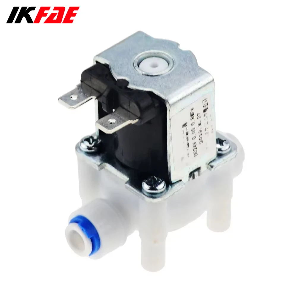 IKFAE 1/4” Normally Closed Motorized Solenoid Valve Pressurized DC12V 24V AC220V Inlet Air Flow Switch Water Filter Dispenser