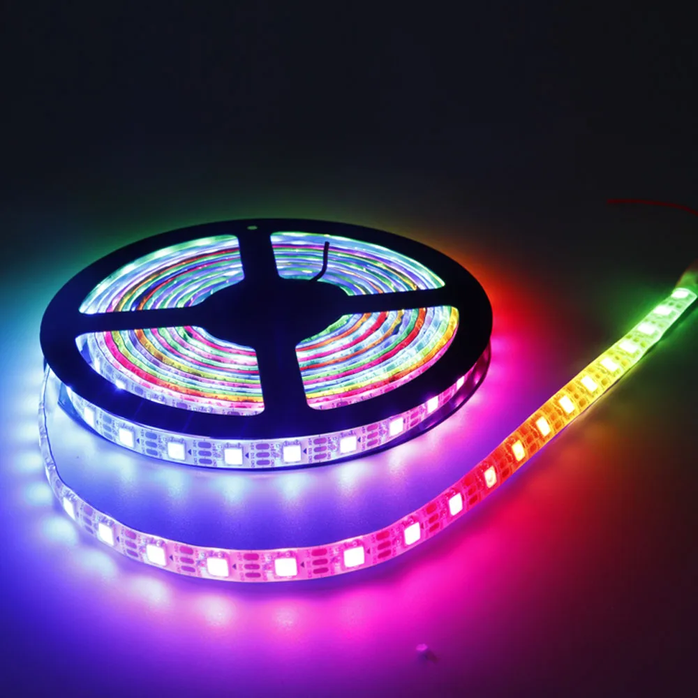 WS2812B LED strip WS2812 Individually Addressable RGB  Pixels Led Light Black White PCB 30/60leds/m 1-5PCS IP30/65/67 DC5V