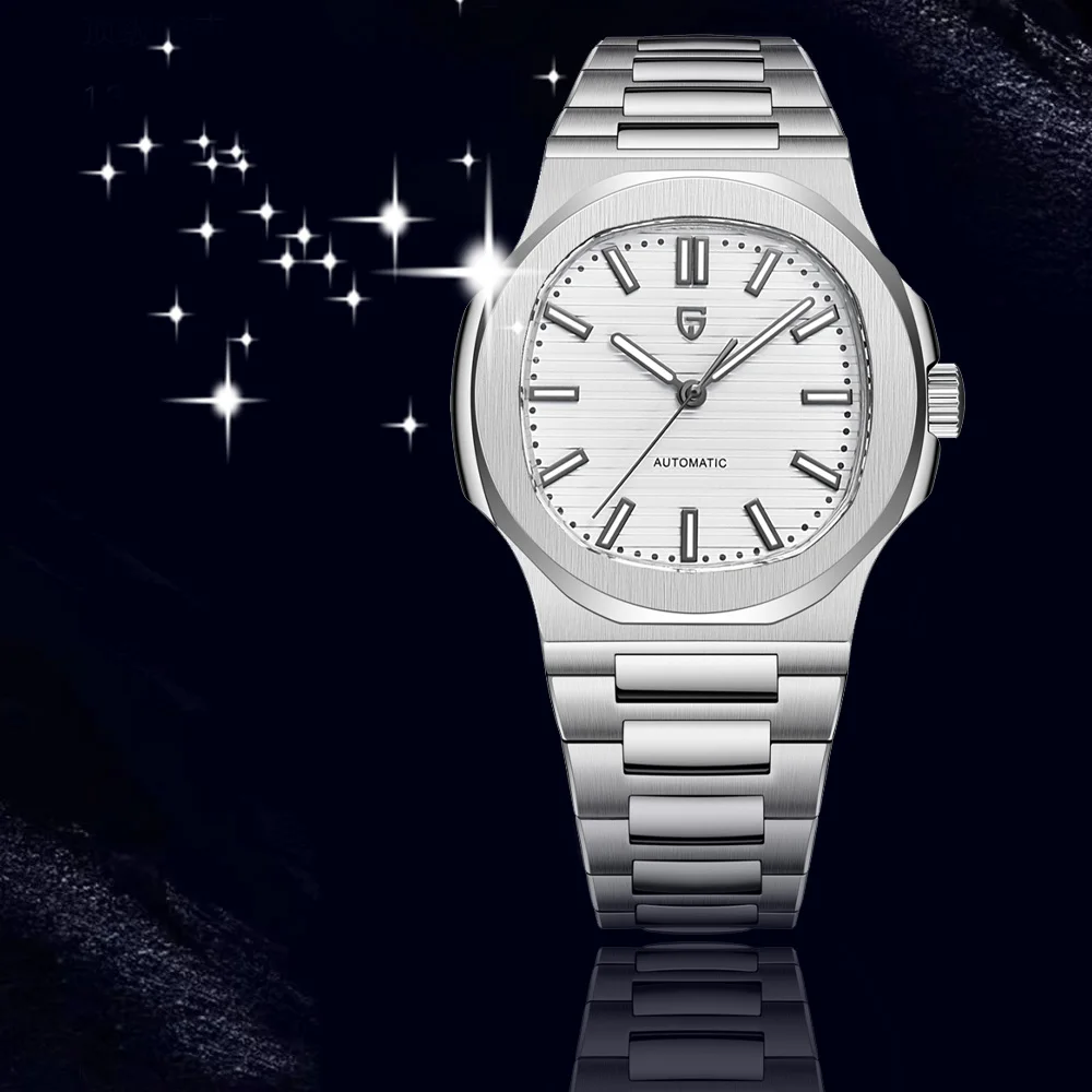 Pagani design relógio masculino 2025new luxo relógio automático masculino relógio mecânico de aço inoxidável à prova dwaterproof água espelho safira