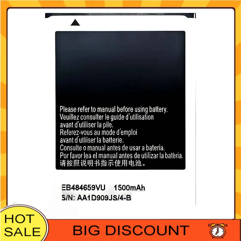 

Mobile Phone Battery EB484659VU 1500Mah For Samsung T759 W689 S5820 I8150 Exhibit 4G M930 T589 I8350 S8600 S569