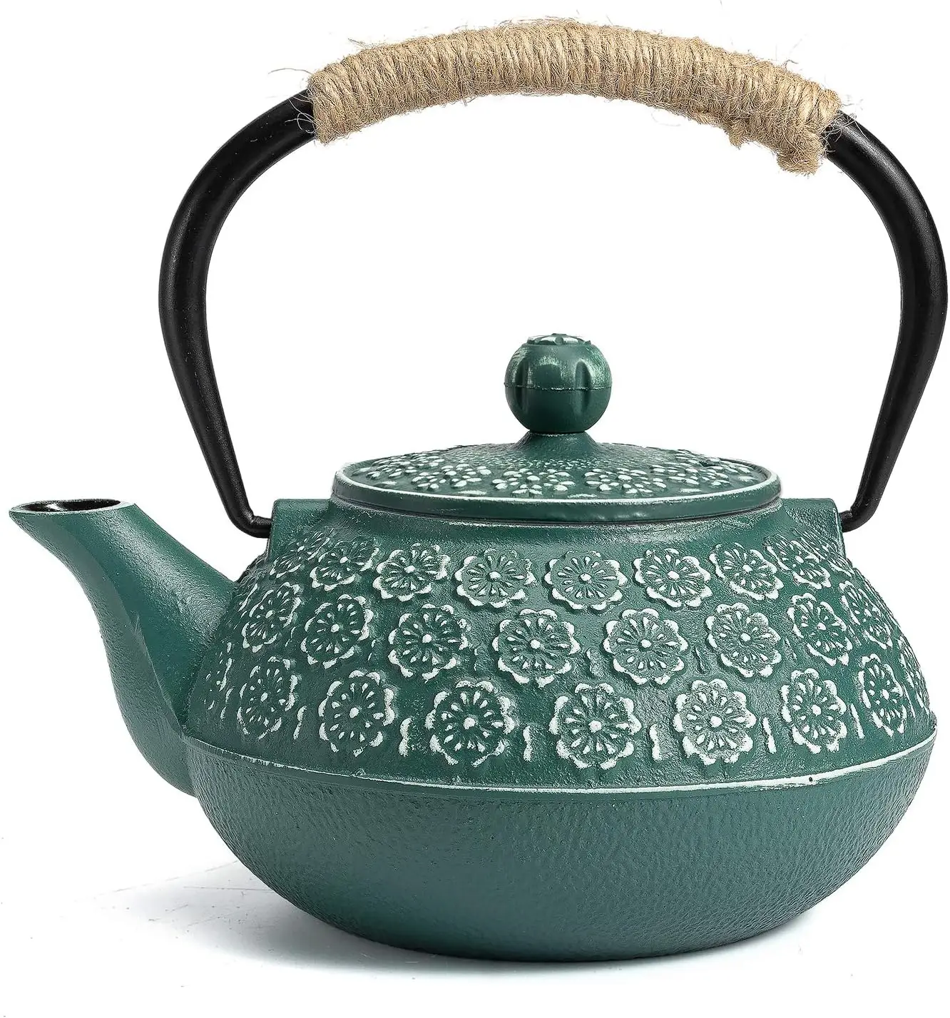 Cast Iron Teapot, 1000ml Japanese Tetsubin Tea Pot Tea Bags, Tea Kettle Coated with Enameled Interior for Stove Top