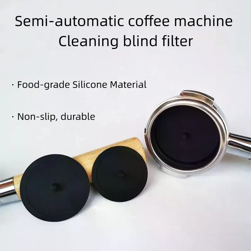 51/58mm Portafilter Backwashing Tool Silicone Blind Filter Backflush Disk Rubber Cleaning Disc Insert For Coffee Machine