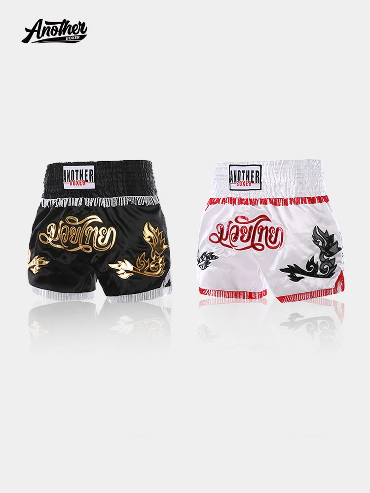 

Anotherboxer MMA Muay Thai Shorts, Classic Martial Arts Clothing Gym Fighter Kickboxing Trunks Men Women Kids