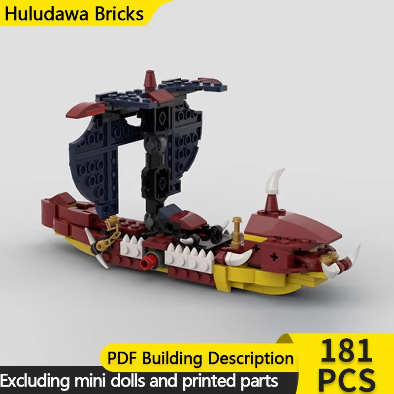 스트리트 뷰 모델 MOC 빌딩 브릭, 바이킹 드래곤 엘리먼트 범선 모듈러 기술 선물, 휴일 조립 어린이 장난감 세트