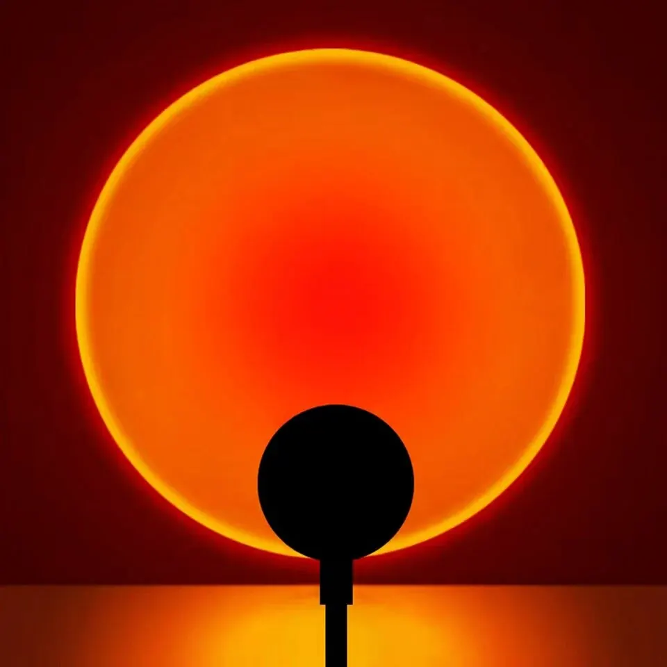 

1x USB Sunset Lamp LED Rainbow Neon Night Light Projector Photography Wall Atmosphere Lighting for Bedroom Home Room Decor Gift