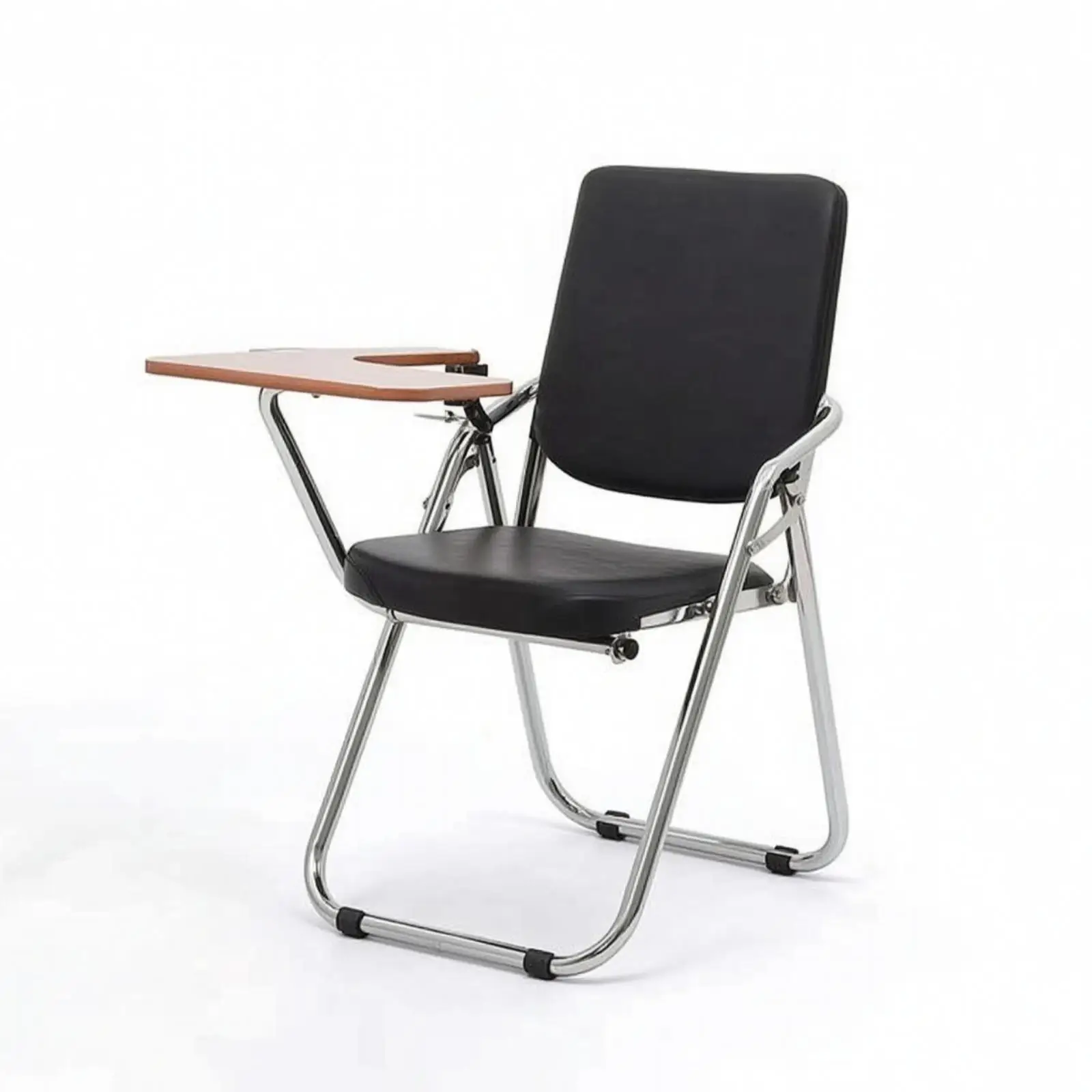 Training Folding for seat with Integrated Writing Desk for Exam Halls Comfortable Cushion Chair Space Saving for Office Seminars