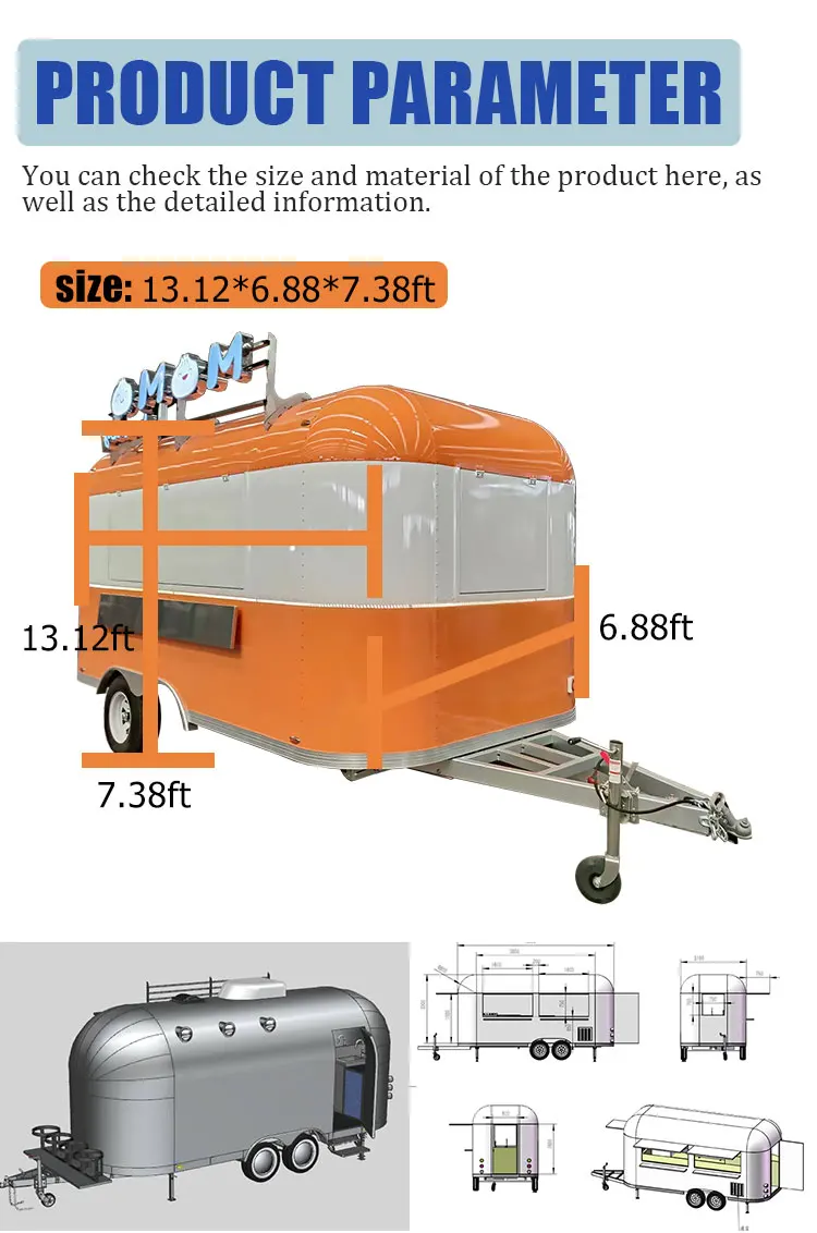 Customized Carro Para Venta De Comida Food Track Mobile Juice Bar Car Restaurant Trailer Concession Ice Cream Coffee Pizza Truck