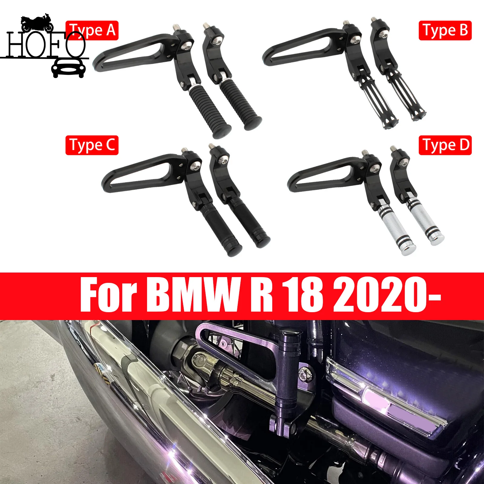 

Footrest Footpeg Foot Pedal Support Bracket Fit BMW R18 R1800