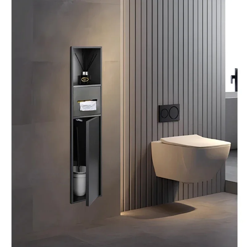 

Toilet Niche Stainless Steel Built-in Tissue Box Storage Rack Toilet Toilet Niche Bathroom Tissue Holder Closet