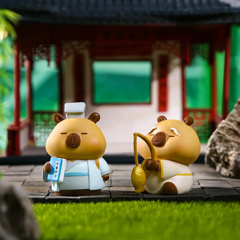 

Капибала мультфильм милая кукла из смолы слепая коробка игривая капибара ювелирные изделия праздничный подарок китайская историческая фигурка игрушка