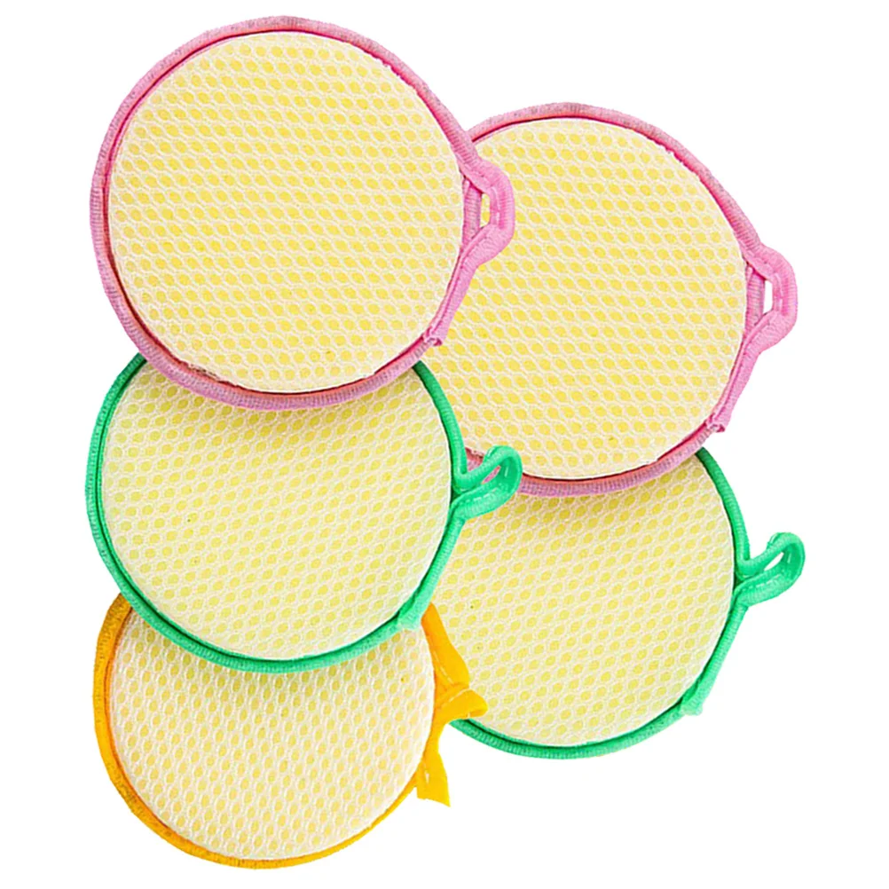 

5Pcs Double Side Durable Kitchen Cleaning Sponge Pad Powerful Dishwashing Scrubbing for Pots Pans Bowls Sink Dishwashing Pad