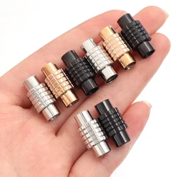 2pcs/lot Stainless Steel Strong Magnetic Clasps Leather Cord End Cap Clasp Connector For DIY Jewelry Making Bracelet Necklace