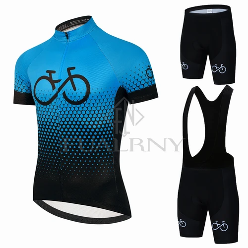 Equipo de BIKE, conjunto de Jersey de Ciclismo de verano, ropa de Ciclismo de entrenamiento deportivo, transpirable, mallot de manga corta para Hombre, Verano