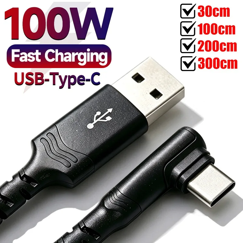 Geflochtenes USB-C-Kabel 100W Schnellladung 5A Nylon Typ-C-Kabel mit Ergonomischem Biegedesign Datensynchronisation für MacBook iPad Samsung Galaxy