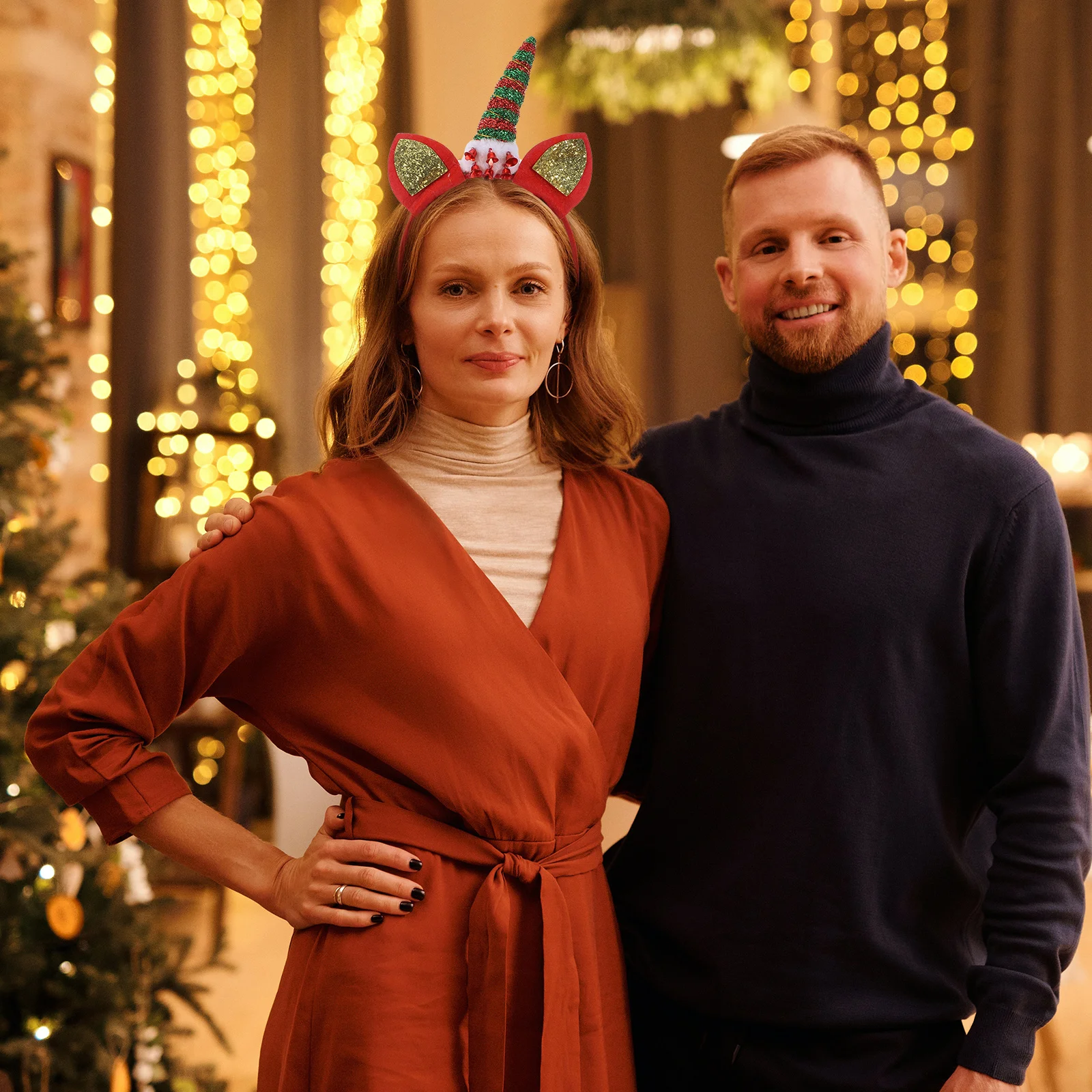 

2Pcs Unicorn Hairb s Lightweight Cloth Shining Design Great for Parties Cosplay Kids Birthday Headpieces Hair Tools