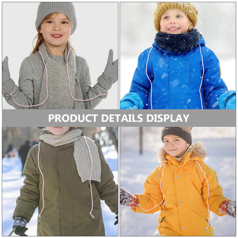 

3Pcs Neck Hanging Glove Lanyards for Anti-Lost Mitten Clips Straps Winter Glove Holder Portable Nylon Mitten Lanyard